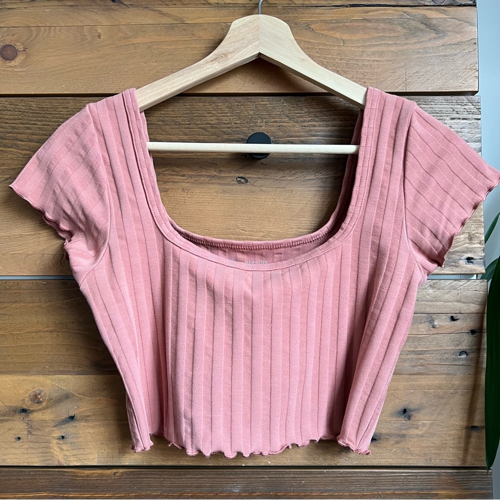 Aerie Ribbed Crop Tee
